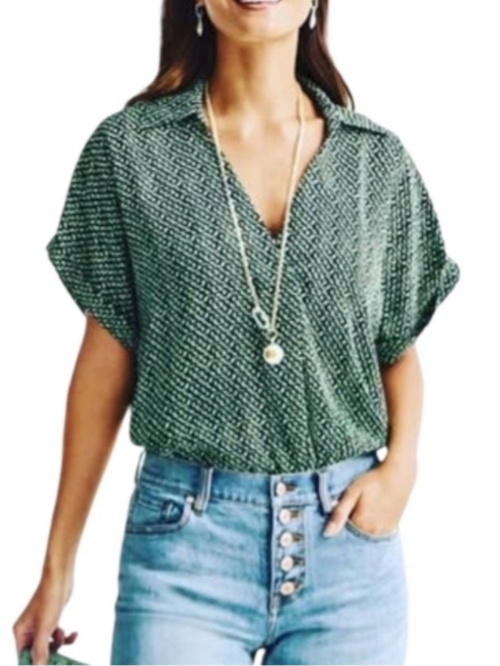 NWOT CAbi Replay Top Size Large